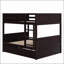 Lit superposé double au-dessus de double avec lit gigogne simple, fabrication en pin massif et conception polyvalente pour une efficacité maximale de l'espace-320310956