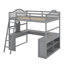 Lit mezzanine double en bois avec bureau-1800710505