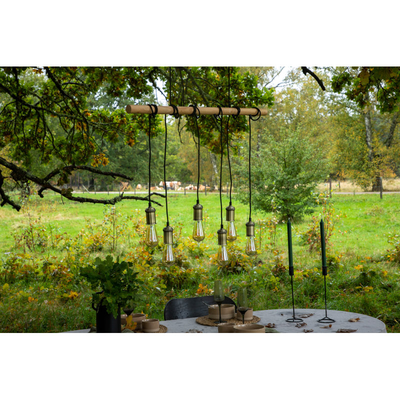 Serra 6 - Light Pendant, Black/Nature