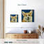 Corgi sur fond bleu-111886731