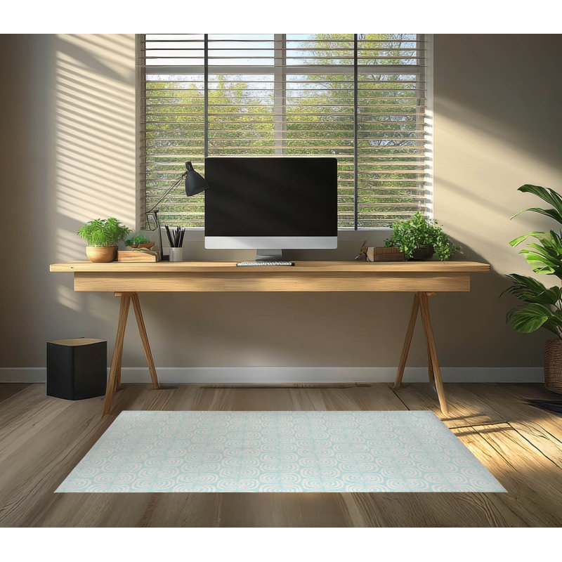 Tapis de bureau léger The Way, L 3 pi x L 2 pi, Bleu clair