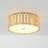 14'' LED Light Wooden Flush Mount Ceiling Light