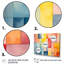 Ensemble d'art mural abstrait géométrique Mid-Century de couleur pastel II - 4 pièces-1329701037