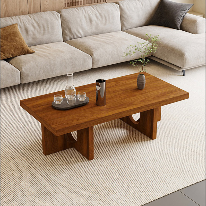 Table basse simple et élégante, H 15,75 po x L 59,06 po x l 26,77 po, Brun