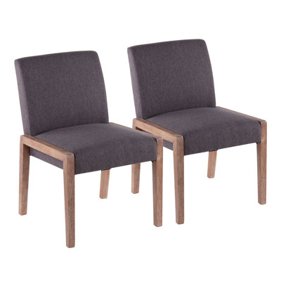 Carmen Contemporary Chair Wood And Fabric By Lumisource - Set Of 2