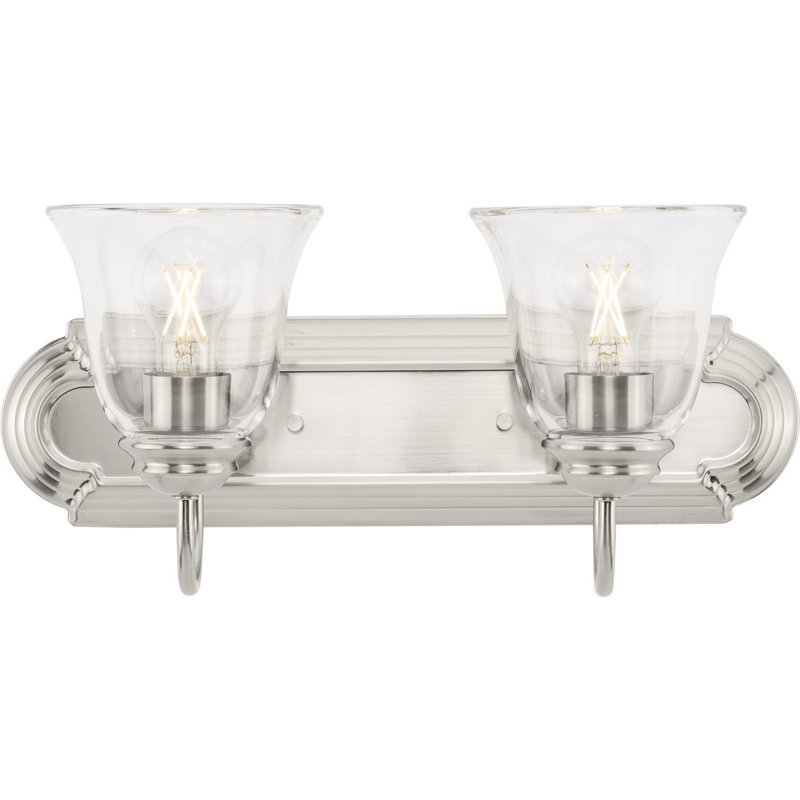 Éclairage pour meuble-lavabo transitionnel 2 lumières, Argent