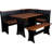 Linon Home Decor Sadie Antique Corner Nook Set With Bench, Wood Plank Look, Space-Saving Design, Left Or Right Hand Configuration