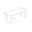Banc, 44 po rectangulaire, rembourré, bois, salle à manger, cuisine, entrée, bois massif