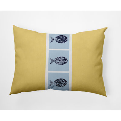 Fish Chips Indoor/Outdoor Lumbar Pillow