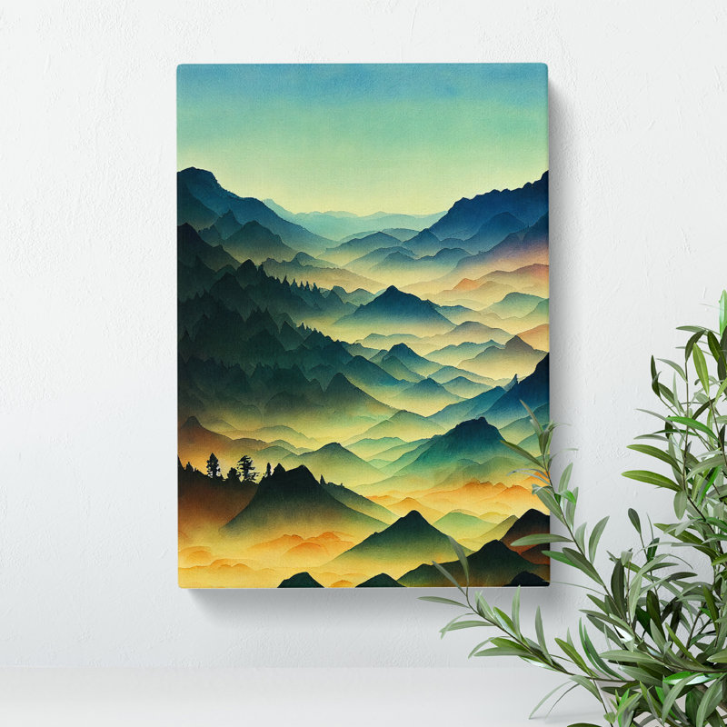 XV1022-4268X Stupendous Mountain Landscape - Print, Wrapped Canvas, No Matte, 50cm H x 35cm W