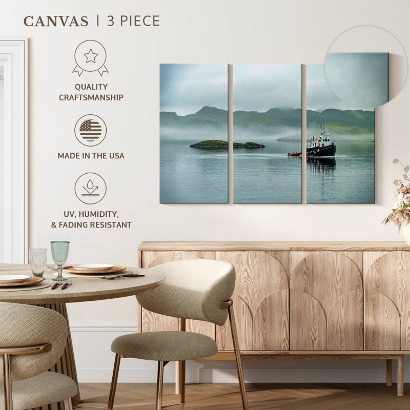 Scottish Fishing Boat, 32" H x 50" W