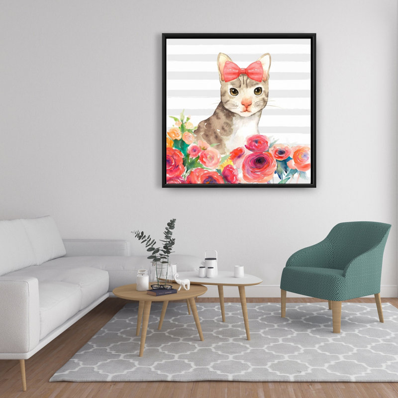 " Small Cat With Flowers "