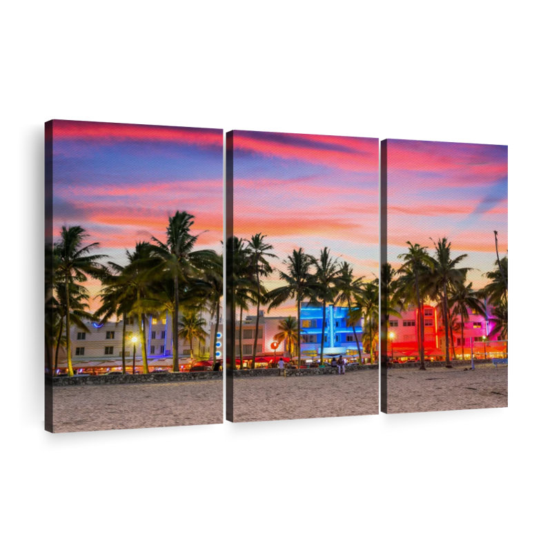 " Miami Beach USA " on, 32" H x 50" W