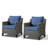 Arlene Outdoor Porch Patio Wicker Lounge Chairs With Cushions-1407271916