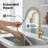 15.35 In. Single Handle Pull Down Sprayer Kitchen Faucet Commercial Sink With 360° Swivel Spout & Deck Plate-116078894