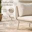 Fauteuil de coin modulaire, structure en métal, assise de patio moderne en corde