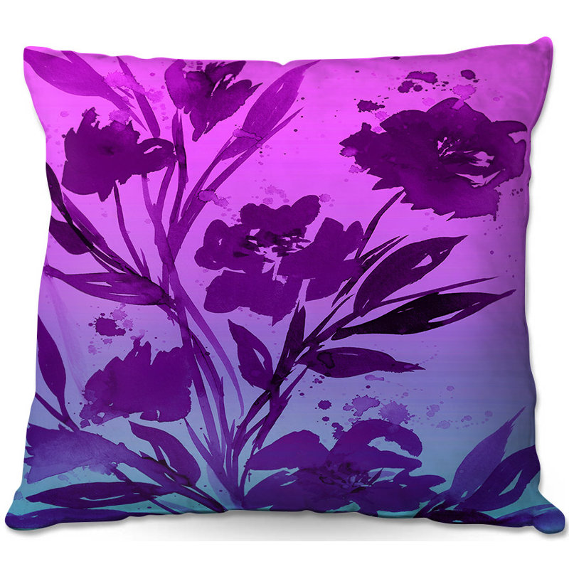 Coussin décoratif posies pocket Julia Di Sano, Rose / Mauve, H 18 po x l 18 po x P 5 po