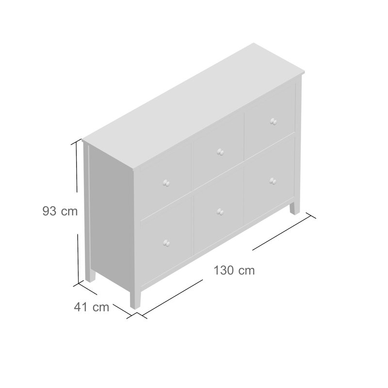 Huenna 130cm Sideboard, White