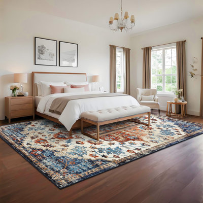 Abstract Machine Printed Area Rug