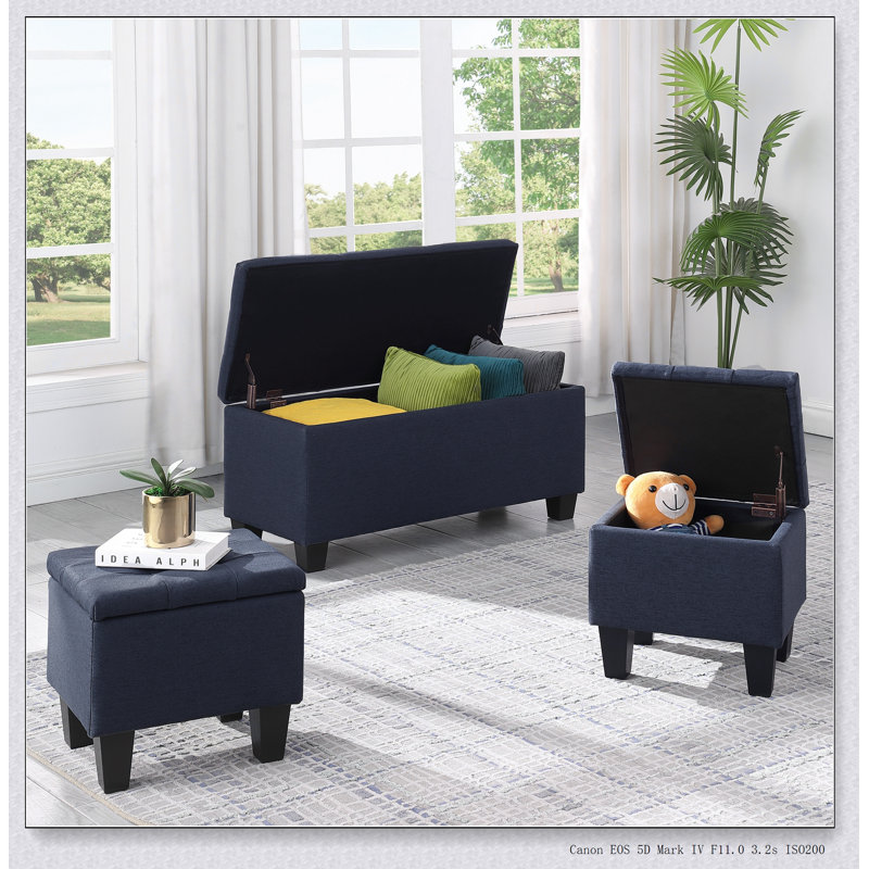 Grand ensemble de banc repose-pieds avec rangement, combinaison 3 en 1 pour une utilisation polyvalente et des sièges confortables avec beaucoup de rangement