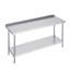 Table de travail en acier inoxydable avec cloison arrière, tablette réglable-731770402
