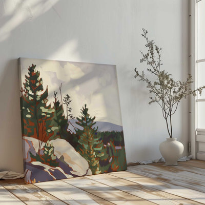 «Mountain Rocks and Pines I», reproduction sur toile