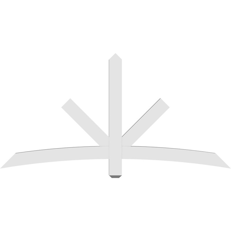 Support de pignon Alberta Alberta, H 36 po x l 72 po (pas 12/12), P 2 po x F 4 po, PVC