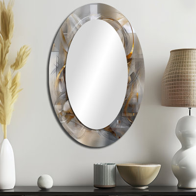 Miroir mural gris et gris