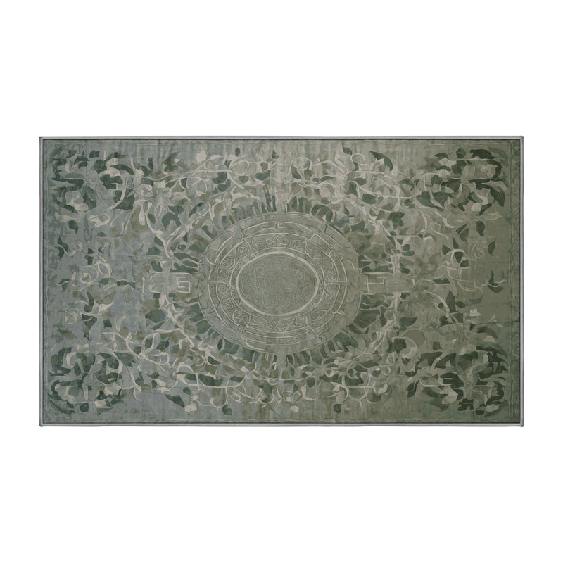 Machine Washable Brown Area Rug, Rectangle 4' x 6'