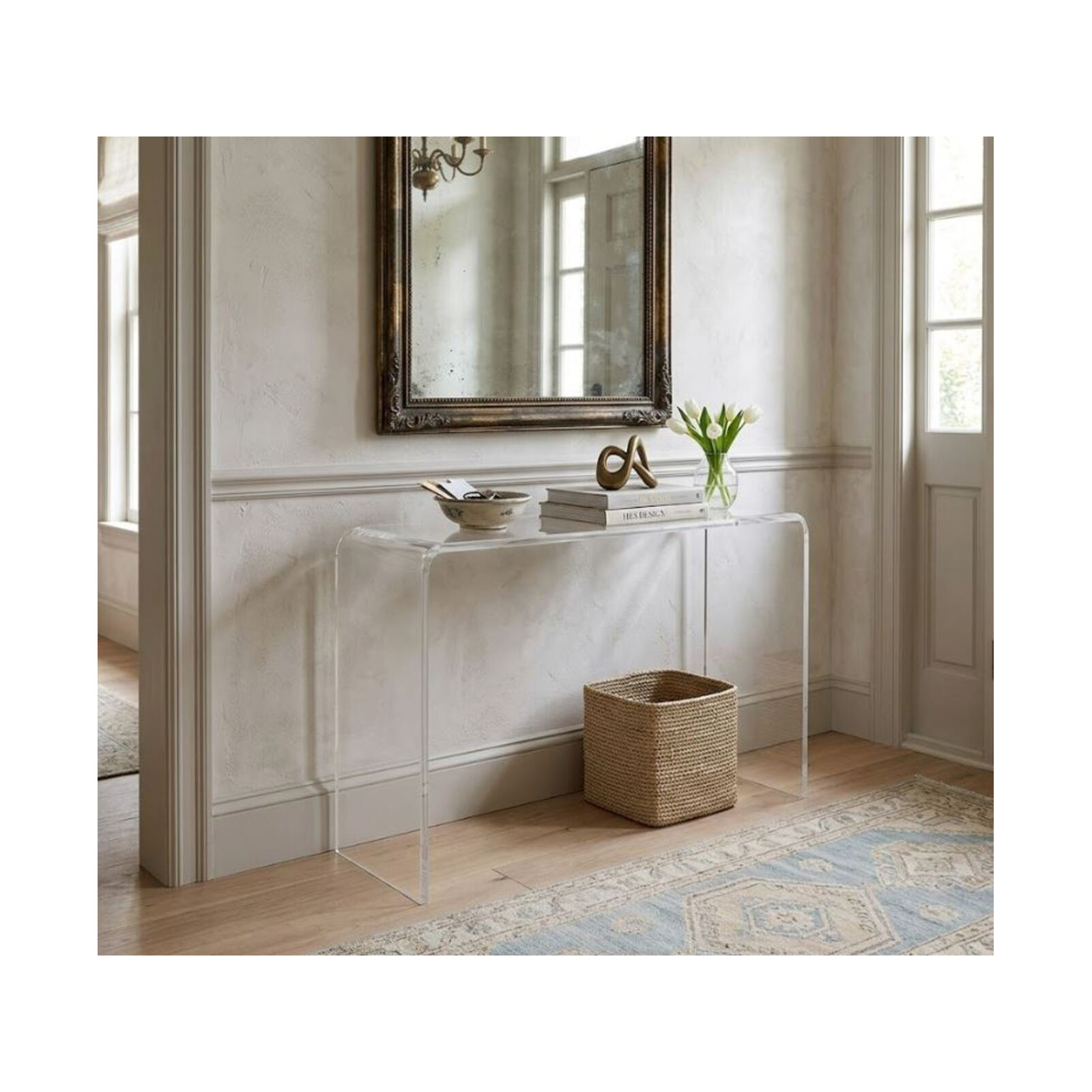 Bryon Console Table, 30" H x 30" W x 8" D