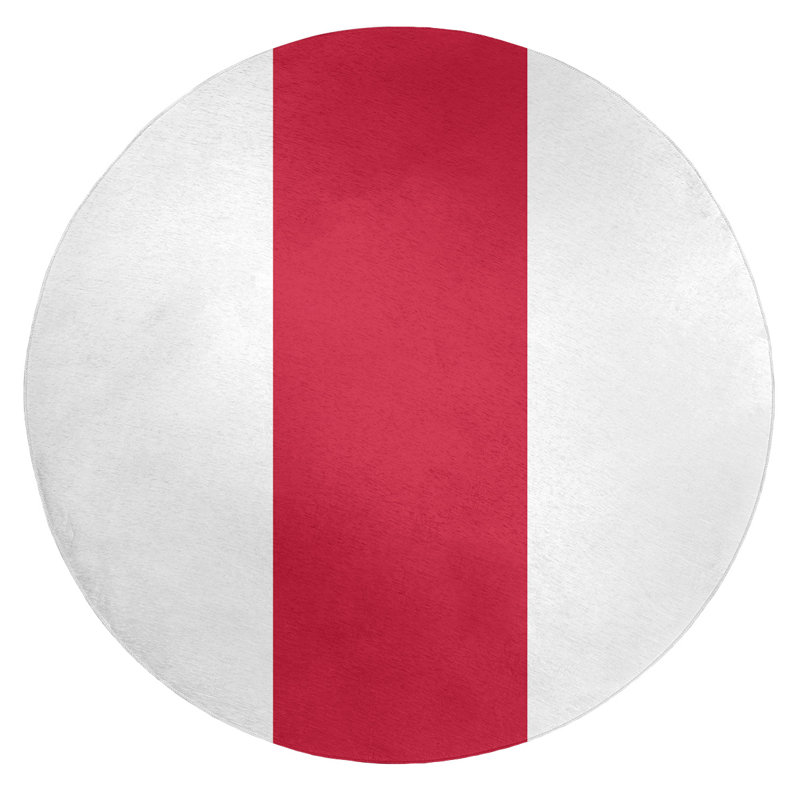 Tapis de zone rouge, Rond 5 pi