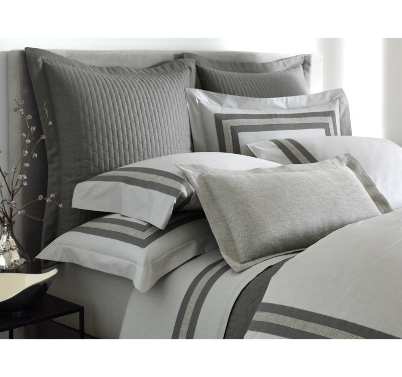 Harper Single Duvet Cover, Gray, California King Duvet Cover