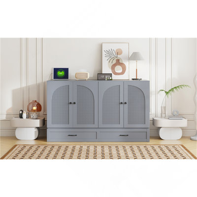 Grand lit escamotable gris avec tiroirs de rangement spacieux
