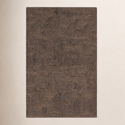 Alaska Tan Black Hand-Tufted Jute Wool Rug