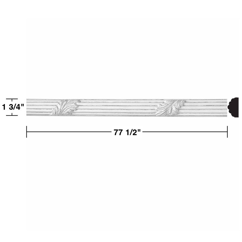 White Urethane Ornate Crown Moulding Set of 12
