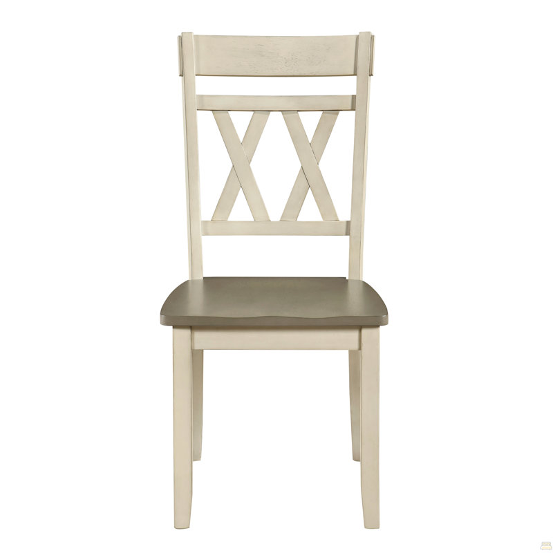 Ensemble de chaises d'appoint 2 pièces, Blanc antique