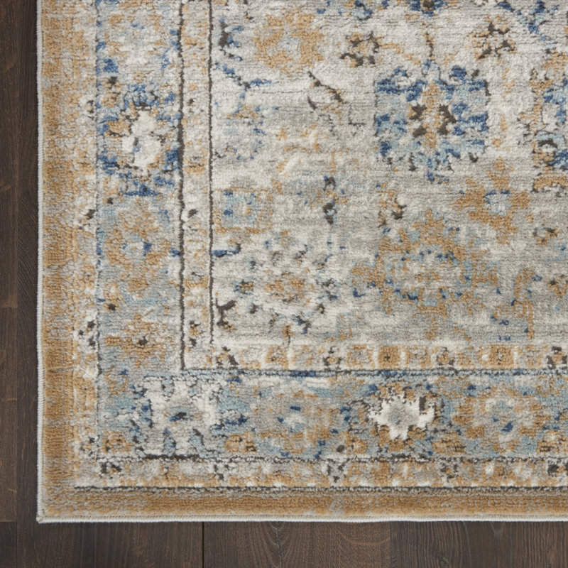 Tapis gris tissé à la machine 3 pi x 5 pi