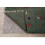 Tapis de zone en laine vert 3 pi 5 po x 4 pi 10 po one-of-kind-noué la main gabbeh Southwestern