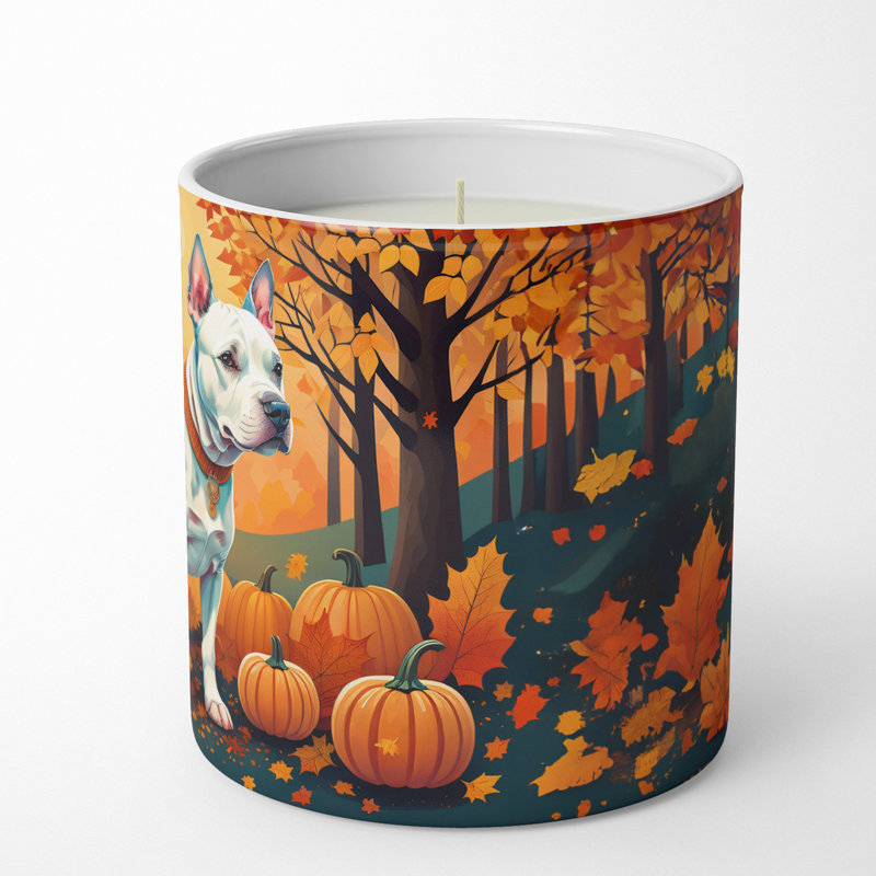 Bougie parfumée Pumpkin Spice avec support en céramique