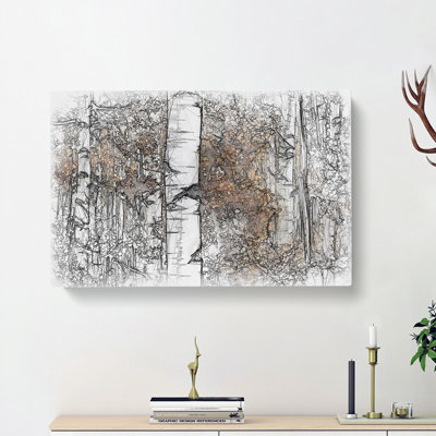 Birch Trees In Autumn - Wrapped Canvas