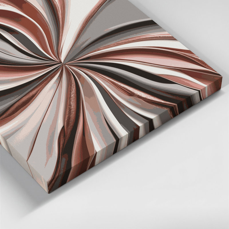 Abstrait art fluide sur toile brune 60, H 8 po x l 8 po