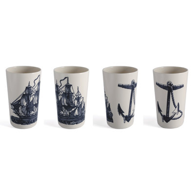 Scrimshaw 8oz. Melamine Drinking Glass Set