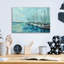  Art mural en verre «Breakwater And Boats» par Silvia Vassileva, 16 po x 12 po
