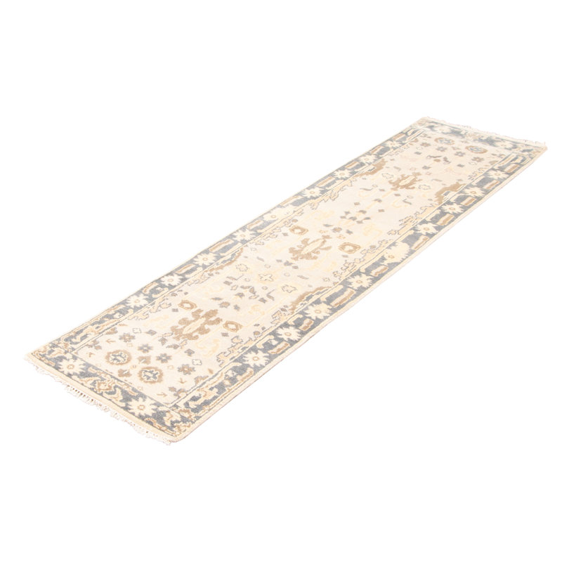 Tapis de couloir unique en laine noué à la main de style nouvel âge 2 pi 7 po x 9 pi 9 po Teasha