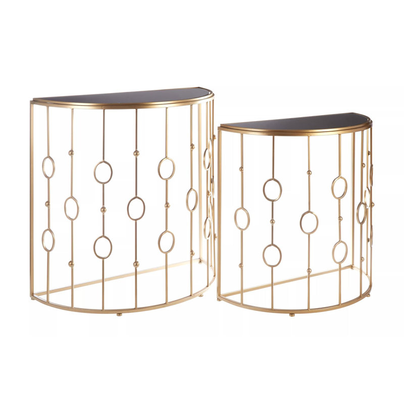 Mya 79cm Glass Top Console Table