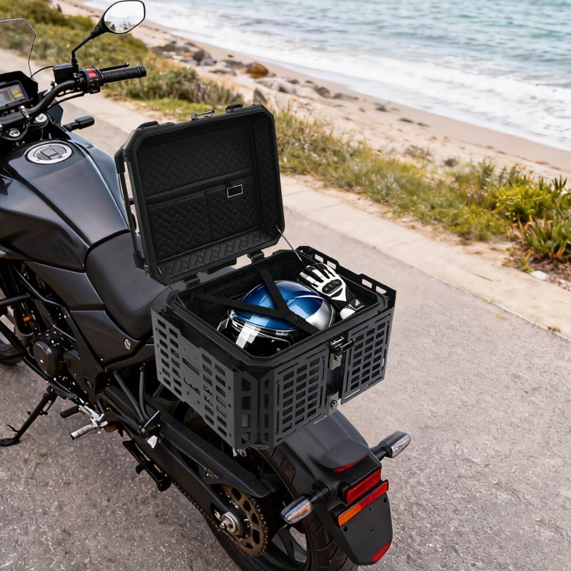 55L Motorcycle Top Case, Motorbike Tail Box, Multifunction Motorcycle Top Box