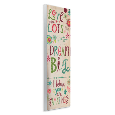 Kranz 'Love You Lots Dream Believe' Wall Art