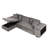 104.5" L-shape Sectional With Sleeper Function, Storage Chaise And 2 Stools, Charcoal Living Space Reversible Bed & Comfy Linen Fabric,