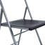 Set of Six Black and Silver Folding Side Chairs