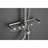 Shower Compilation Incorporating 10" Rainfall Showerhead, 4 Hand Shower, Adjustable Slide Bar And Soap Dish In Brushed Nickel With